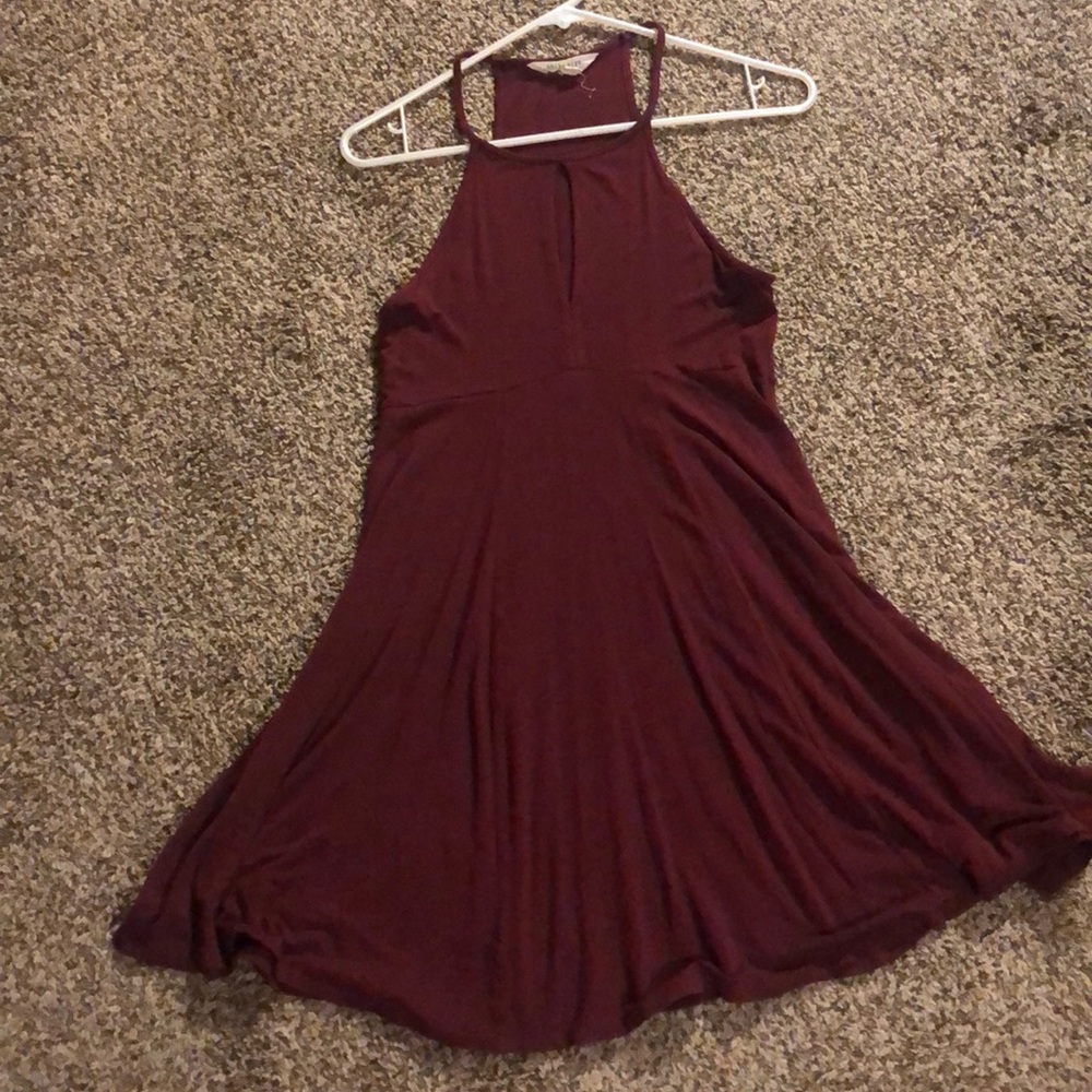 Burgundy soft and sexy dress